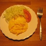 電子レンジで 1 分チーズオムレツ